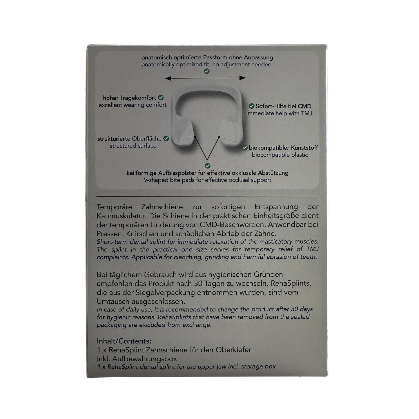 RehaSplint Knirschschiene CMD - MEDIUM